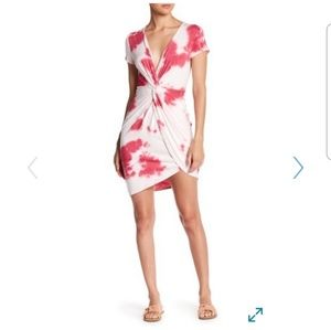 NWT Poof Knit twist front mini Dress